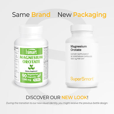 Supersmart Magnesium Orotate 1500 mg Per Day Muscle Relaxer Helps Relieve Stress Non GMO Gluten Free 90 Vegetarian Capsules