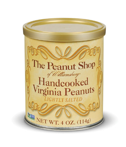 The Peanut Shop of Williamsburg Lightly Salted Handcooked Virginia Peanuts, Williamsburg Peanuts, Non-Gmo, Kosher Certified - 18 Oz Tin
