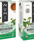 Numi Organic Moroccan Mint Tea 18 Tea Bags Refreshing Nana Mint Caffeine Herbal Tea (Pack of 2)