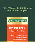 Nature'S Bounty Immune 24 Hour The Only Vitamin C With 24 Hour Immune Support From Ester-C 1000 Mg Vitamin C D & Zinc Gluten Free Rapid Release Softgels 2 Softgels Per Day 50 Count