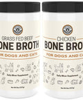 Left Coast Performance Beef and Chicken Bone Broth Powder Combo for Dogs and Cats Human Grade Grass-Fed Bone Broth for Picky Eaters Supports Joints and Gut Health Dog Food Toppers
