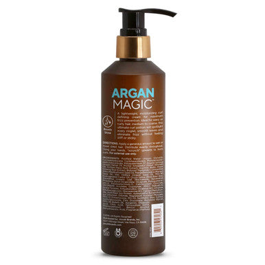 Argan Magic Defining Curl Cream - Enhances Waves & Curls While Adding Definition Conditions Detangles Reduces Frizz Enriched With Biotin Made In Usa Paraben (8.5 Oz / 250 Ml / 2 Pack)