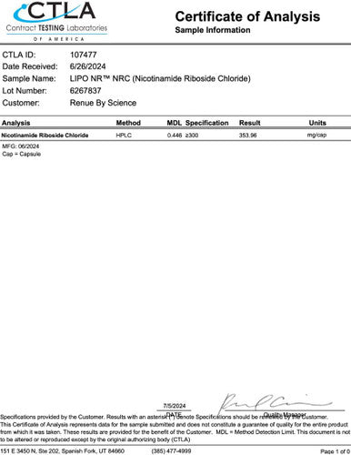 Renue By Science Nicotinamide Riboside High Strength Liposomal Nad Supplement 90 Nicotinamide Capsules 300Mg Nicotinamide Riboside Per Serving Manufactured In The Usa Third-Party Tested