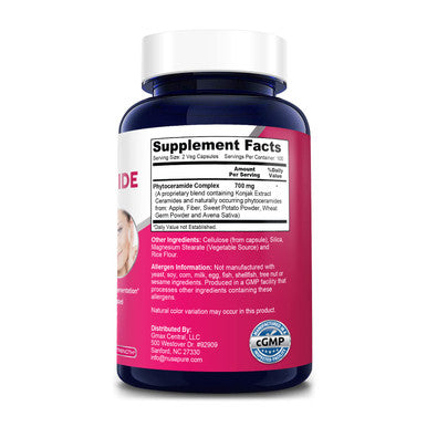 NusaPure Phytoceramides Complex 700mg 200 Veggie Capsules (Non-GMO)