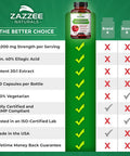 Zazzee Extra Strength Pomegranate 20:1 Extract, 40% Ellagic Acid, 500 mg, 120 Vegan Capsules, Immune and Antioxidant Support, Non-GMO and All-Natural