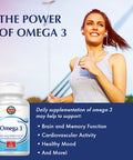 KAL Omega 3 | Omega-3 Fish Oil for Healthy Heart, Joint & Brain Support | 180mg EPA, 120mg DHA (120 CT, 120 Serv)