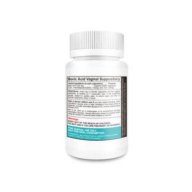 NutraBlast Boric Acid Vaginal Suppositories Complex w/Aloe Vera FOS Prebiotic Enhancer All Natural Boriotic Made in USA 30 Count