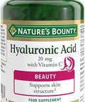Nature's Bounty Hyaluronic Acid 20 Mg With Vitamin C Capsules-Pack Of 30 Capsules-Supports Collagen Formation And Skin Structure-Antioxidant Support Against Free Radicals-Gluten Free (Pack Of 1) Green