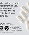 Multi Collagen Pills Type I II III V X Hydrolyzed Collagen Peptides with Hyaluronic Acid Vitamin C Contains 5 Types of Food Based Collagen NonGMO Verified Gluten