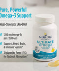 Nordic Naturals Ultimate Omega Lemon 1280 mg omega3 180 Soft Gels