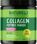 NATURELO Collagen Peptide Powder, Hydrolyzed Collagen Type I & III, Skin Hair & Joint Health - Unflavored, 16 Ounces - 45 Servings