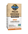 Garden of Life Paleo Defense Probiotics Daily 15 Billion CFU, 30 Capsules - 9 Paleo Probiotics & Mushrooms, Digestive & Immune Health Probiotic Supplement, Non-GMO, Gluten Free, Dairy & Soy Free