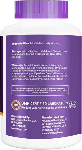 Nbl Natural NBL Natural Brewer's Yeast 650 mg 200 Tablets