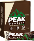 Peak Protein Bars Almond Butter Amaretti Natural Grassfed Whey 19G Protein Nongmo Gluten Organic Milk Chocolate (12 Bars)
