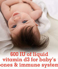 Garden of Life Baby Vitamin D3 Liquid 600 Iu (15 Mcg) Organic Liquid Vitamin D For Infants & Toddlers Support For Baby'S Bones & Immune System Gluten Free & Non-Gmo 56 Ml (1.9 Fl Oz) Liquid