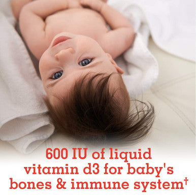 Garden of Life Baby Vitamin D3 Liquid 600 Iu (15 Mcg) Organic Liquid Vitamin D For Infants & Toddlers Support For Baby'S Bones & Immune System Gluten Free & Non-Gmo 56 Ml (1.9 Fl Oz) Liquid