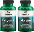 Swanson Amino Acid Ajipure L-Lysine Pharmaceutical Grade 500 Milligrams 90 Veg Capsules (2 Pack)