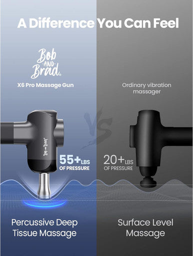 Bob And Brad X6 Pro Massage Gun Deep Tissue Percussion With Metal Head Therapy-Fsa Hsa Eligible, Professional Muscle Massage Gun For Athletes, Electric Massager Gun For Pain Relief