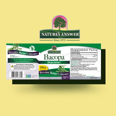 Nature'S Answer Bacopa 500mg 90-Capsules | Promotes Cognitive Function | Mental Clarity Support | Gluten- Non-GMO Vegan No Preservatives or Artificial Flavors | Single Count