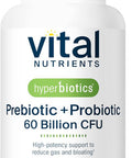 Hyperbiotics Prebiotic + Probiotic 60 Billion CFU (Prev. Pre+Pro 60B) | High-Potency Immune & Upper Respiratory Probiotic | Reduce Gas & Bloating | Shelf-Stable | Vegan | 30 Capsules