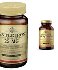 Solgar Gentle Iron - Ideal For Sensitive Stomachsred Blood Cell Supplement & Vitamin E 268 Mg (400 Iu) (D-Alpha Tocopherol & Mixed Tocopherols) 100 Softgels