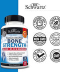 Bone Strength Calcium Supplement - With Calcium, Vitamin D3, K2, C, Magnesium, Zinc - 8 Bone-Building Nutrients, High Absorption, Non-Constipating Formula - 120 Veggie Capsules For Optimal Bone Health