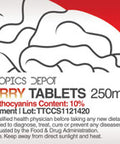 Tart Cherry Extract Tablets | 250mg | 60 Count | 10% Anthocyanins | Supports Balanced Oxidation & Inflammation Levels | Promotes Physical Strength & Energy