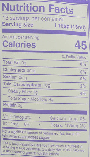 Nunaturals NuStevia Pourable Chocolate Syrup Pouch 6.6 FZ