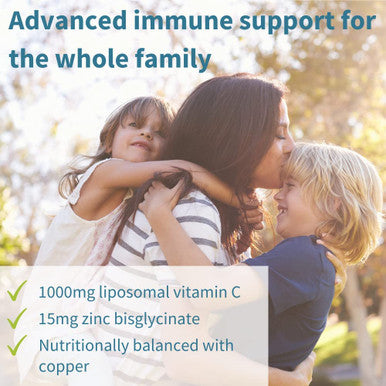 Liposomal Vitamin C 1000mg & Zinc Bisglycinate by Igennus, High Absorption Liquid Immune Support for Men, Women & Kids, USA Made & Non-GMO, Sugar-Free, Citrus Vanilla Flavor, 30-90 Liquid Servings