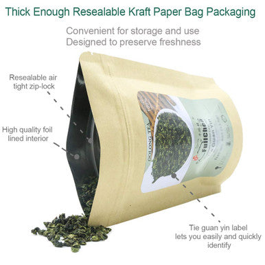 Fullchea - Anxi Tieguanyin Tea - Best Oolong Tea Loose Leaf - Tie Guan Yin Tea - Iron Goddess of Mercy with Orchid Aroma - Deliciously Smooth Taste - 4oz / 113g