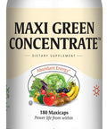 Maxi Health Green Concentrate - Organic Energy Booster - Barley Grass - 180 Capsules - Kosher