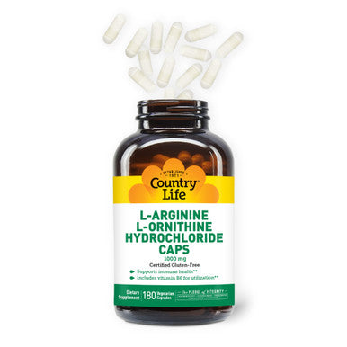 Country Life - L-Arginine L-Ornithine Caps Amino Acid Complex With Vitamin B6 57747