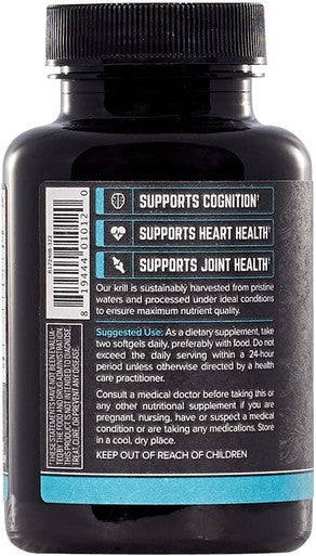 ONNIT Antarctic Krill Oil 1000mg Per Serving No Fishy Smell or Taste Packed with Omega3s EPA DHA Astaxanthin Phospholipids Supports Healthy Joints Brain Heart and Blood Pressure
