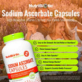 NutriBiotic Sodium Ascorbate Buffered Vitamin C Capsules Vegan NonAcidic and Easier on Digestion Than Ascorbic Acid Essential Immune Support and Antioxidant Supplement Gluten and GMO 250 Ct