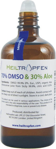Heiltropfen Roll On DMSO and Aloe Arborescense by Dr. Hartmut Fischer | Amber Glass Bottle with Roll On | 3.4 Fl Oz - 100 ml | High Purity