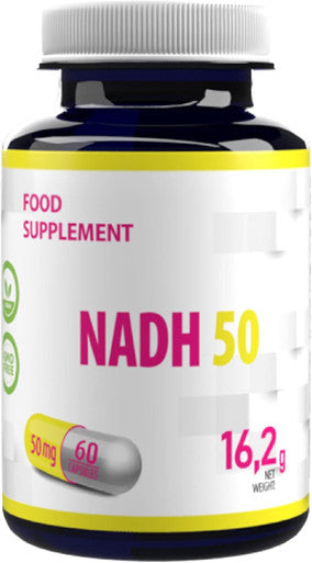 Hepatica Nadh 50Mg 60 Vegan Capsules, 3Rd Party Lab Tested, High Strength Supplement, Gluten And Gmo , 60 Count (Pack Of 1)