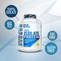 Evlution Nutrition 100% Isolate, Whey Isolate Protein Powder, 25 G of Fast Absorbing Protein, No Added, Low-Carb, Gluten-Free (Vanilla Ice Cream, 5 LB)