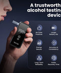 Lyraaxis Breathalyzer Test For AlcoholProfessional-Grade Breathalyzers For Alcohol With Memory FunctionHigh-Accuracy Portable Alcohol Breathalyzer For Personal Home & Travel Use-8 Mouthpieces