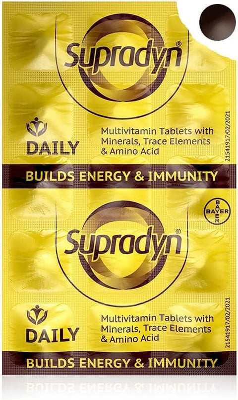 ZANGO Supradyn Daily Multivitamin Tablets with Zinc (15 Strips) Brown 225 Count