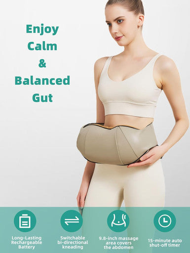 Gastrointestinal Relief Massager For Constipation, Bloating, Gas, Acid Reflux, Heartburn Relief For Women & Men, Stool Softener Abdominal Massager With Dynamic Kneading & Heating, Rechargeable Battery