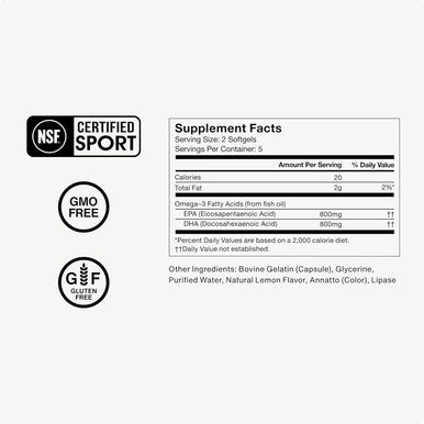 Momentous Omega 3 Fish Oil 1600Mg - Daily Fish Oil Omega 3 Supplement For Women And Men With Epa & Dha - Supports Joint Health - Nsf Certified, Gmo-Free, Gluten Free, 30 Servings