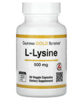 California Gold Nutrition L-Lysine, 500 Mg, 60 Veggie Capsules