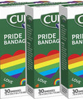 Curad Pride Bandages 2 Designs Plastic Standard Bandages are .75" x 3" 30 Count (4 Pack)