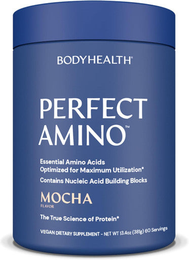 BodyHealth PerfectAmino Powder - BCAA and EAA Powder for Pre and Post Workout - Amino Acid Energy Drink for Men and Women to Support Lean Muscle and Recovery