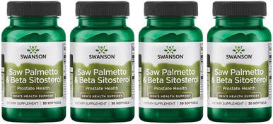 Swanson Saw Palmetto and Beta Sitosterol 30 Sgels (4 Pack)