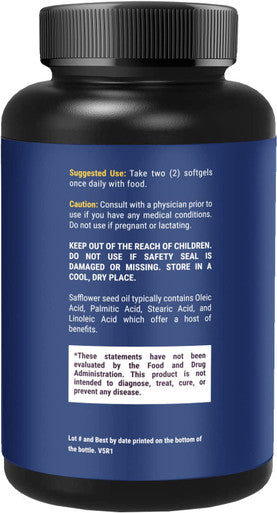 CLA Diet Weight Loss Pills - Women and Men - Pure Conjugated Linoleic Acid - Safflower Oil Fat Burner + Metabolism Supplement Ãƒâ€šÃ¢â‚¬â€œ Best Suppress Appetite + Boost Energy + Lose Fast - California Products