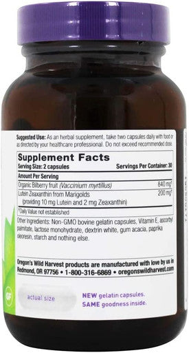 Oregons Wild Harvest Eyes Love Lutein Capsules NonGMO Organic Herbal Supplements 60 Count