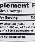 Nature's Bounty Garlic Oil Softgels 1000 Mg