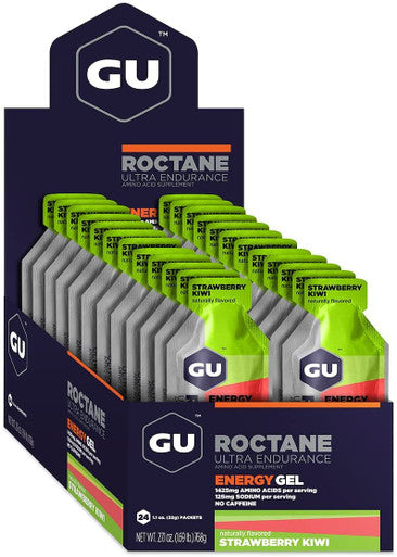 GU Energy Roctane Ultra Endurance Energy Gel, 24-Count, Strawberry Kiwi