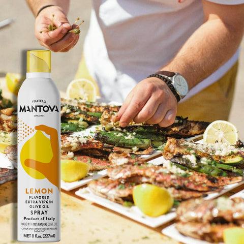 Mantova Spray 100% Extra Virgin Olive Oil Lemon 8 Ounce